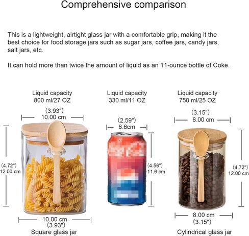 CNWSGEM Sugar Bowls Sugar Container 25.36 FL OZ Glass Coffee Canister Airtight Food Storage Jar with Lid and Spoon Candy Jar Coffee Bar Accessories Storage Beans Powder (Conical) in Saudi Arabia
