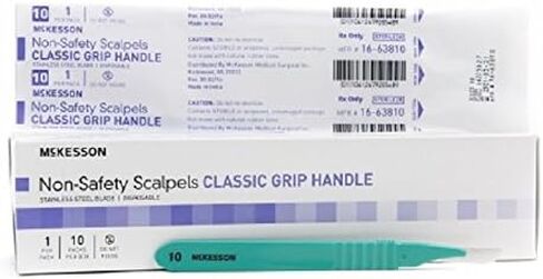 scalpel nonsafety حجم 10 الفولاذ المقاوم للصدأ / البلاستيك المقبض المقبض الكلاسيكي المقبض معقم يمكن التخلص منه in Saudi Arabia