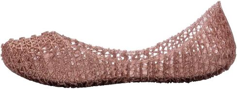mini melissa Campana Papel Flats for Kids - Comfortable & Cute Closed-Toe Jelly Flat Shoes with Interwoven Cut-Out Design for Girls in Saudi Arabia