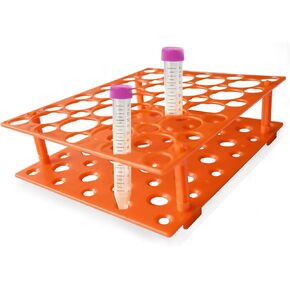 رف أنبوب اختبار المعمل، حامل أنبوب الطرد المركزي القابل للفصل لـ 10 مل، 15 مل، 50 مل، حامل بلاستيكي برتقالي قابل للفصل، 50 بئرًا in Kuwait