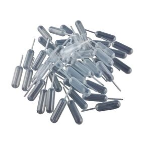 Yueton 50pcs Clear 4ml Liquid Dropper Pasteur Pipette, Plastic Squeeze Transfer Pipettes