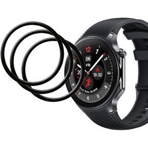 [3 عبوات] متوافق مع واقي الشاشة الناعم OnePlus Watch 2، غطاء إطاري ذو حافة منحنية ثلاثية الأبعاد بتغطية كاملة، طبقة شفافة عالية الدقة مضادة للخدش لساعة OnePlus Watch 2 الذكية