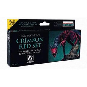 Vallejo VJ74103 Fantasy-Pro Crimson Set Toy, Red