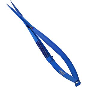 Cross Edge Spring Scissors 5 Inch straight Stainless-Steel Precision Eyebrow & Eyelash Shaping Trimming Scissor, Squeeze Scissors, Embroidery, Knitting Micro Tip Craft Scissors (Rainbow Glitter White)