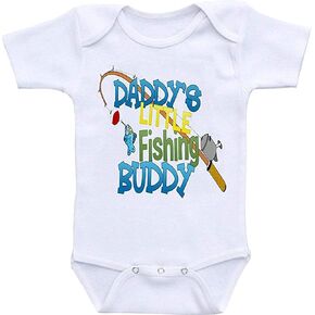 Daddys Litte Fishing Buddy Baby Bodysuit Romper Girl boy Infant Toddler Clothes Creeper