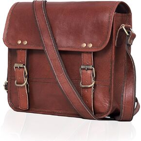 cuero Genuine Leather iPad/Tablet Bag Messenger Bag Small Briefcase CrossBody Shoulder Bag for Men and Women