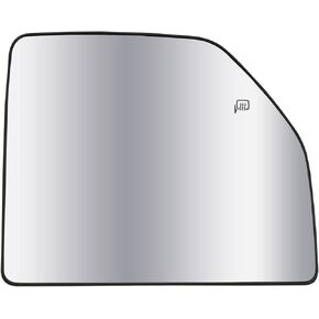 Passenger Side Towing Mirror Glass Upper Replace FL3Z17K707F Fit for Ford Truck F150 2015-2020 F250 F350 F450 F550 Super Duty Truck 2017-2019, Heated Mirror Glass with Rear Holder