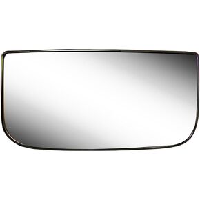 Passenger Side Non-heated Mirror Glass w/backing plate, Chevrolet Avalanche, Silverado, Suburban, Tahoe, GMC Yukon, Sierra, Yukon, towing mirror bottom lens, 3 9/16" x 7 1/2" x 7 3/16"