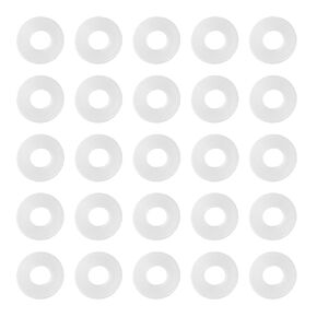 1/4" ID x 3/4" OD Clear Flat Washer, 1/16 Inch Thickness Replacement Washer Gasket, PVC Round Washer Spacer, Bathroom Hardware Replacement Parts, Pack of 50