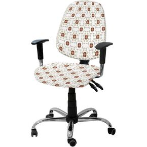 Bohemian Mandala 2 Pieces Computer Office Chair Covers Set, Stretchable Desk Rotating Chair Seat Cushion Slipcover Back Covers, Decorative Protectors Cover Vintage Colorful Boho Floral Chic Ethnic