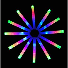 Glow Sticks Bulk 150 Pcs - Light up Foam Sticks with 3 Modes Colorful Flashing Effect, Led Lights Glow in The Dark Party Supplies for Wedding Concert Raves Halloween Christmas