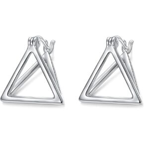 DAOCHONG S925 Sterling Silver Huggie Hoop Earrings for Women Teen Girls Birthday Clip on Ear Jewelry Gifts in Saudi Arabia