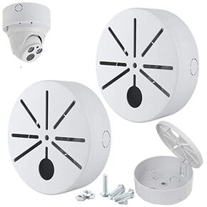 2 Pack Universal Bullet Security Camera Mount Box,Waterproof Camera Junction Box,Bracket Hide Cable, ABC Plastic Enclosure Outdoor Camera Cover, Base Junction Box for CCTV Cameras
