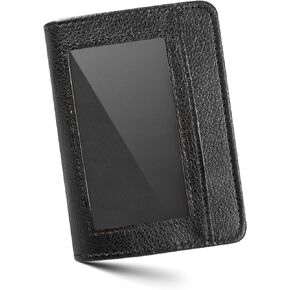 RFID Card Holder for Women, Small Credit Card Holder for Women with Zipper & ID Window, Credit Card Protector Rfid Blocking Sleeves, Credit Card Wallet for Men, Black