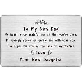 Laluminter Father of the Bride Gifts from Daughter, Dad Wedding Gift Wallet Card, To My Dad Wedding Day Keepsake
