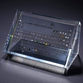 Periodic Table with Real Elements Triangle With Base,Periodic Table Display with Elements,Chemical Element Decoration for students Gift