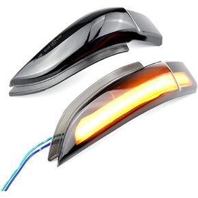 2Pcs Led Side Mirror Dynamic Turn Signal Sequential Light Yellow Dynamic Flowing Mirror Turn Signal Compatible for Jeep Grand Cherokee WK2 2011 2020