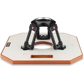 PROAIM 100mm Bowl Hi-Hat for Film Cinema Video Production Cameras. Camera Riser/Mini Tripod Stand with Octagon Wood Board. Offers Cinematic Low Angle Shots. 100kg/220lb Payload (HT-BOWL100-01)