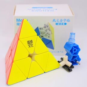 Bukefuno MoYu Weilong 3x3 Pyramid Magnetic Magic Speed Puzzle moyu 3x3x3 Magic Flagship Magnetic Pyraminx Stickerless 3x3 Cube