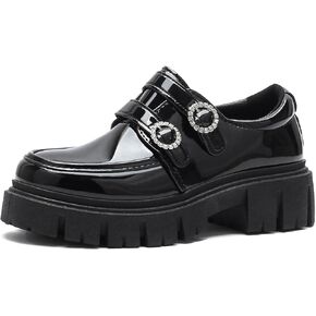 Loafers for Women, Comfortable Platform Chunky Loafers Women, Patent Leather Loafers Women, Fashion Penny Loafers Ladies Business Causal Work Shoes