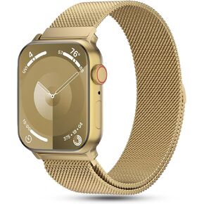 Metal Magnetic Apple Watch Band Compatible with 38mm 40mm 41mm 42mm 44mm 45mm 49mm, Stainless Steel Mesh Loop Strap iWatch Bands for Series 9/8/SE/7/6/5/4/3/2/1/Ultra Women Men