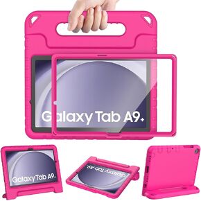 AVAWO Kids Case for New Samsung Galaxy Tab A9 8.7 Inch 2023 with Built-in Screen Protector&Handle Stand - Shockproof Light Weight EVA Cover for SM-X110/X115/X117 2023&A7 Lite SM-T220/T225/T227,Black