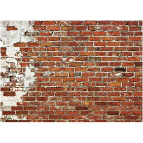7X5ft Brick Backdrop Red Brick Wall Backdrop Old Brick Wall Background Photography Prop Birthday Party Baby Shower Decoration Studio Decoration Background Room Decoration Banner cp-490