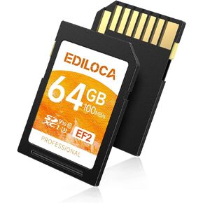 256GB UHS-II SD Card V60 Memory Cards for Professional Camera 4K/6K Video - 300MB/s Read, 160MB/s Write, Shockproof & Waterproof High-Speed Storage, U3 Class 10 Compatible with Canon (EF8)