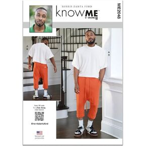 Know Me Men's Knit Top and Joggers Sewing Pattern Kit, Design Code ME2048, Sizes 34-36-38-40-42