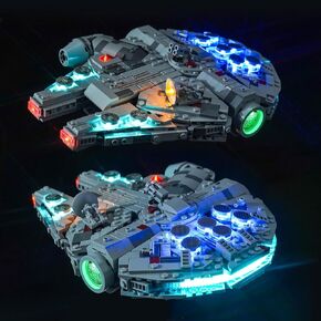 مصباح LED من BrickBling لمركبة Lego A New Hope Millennium Falcon للذكرى الخامسة والعشرين القابلة للبناء، متوافق مع Lego 75375-No Model