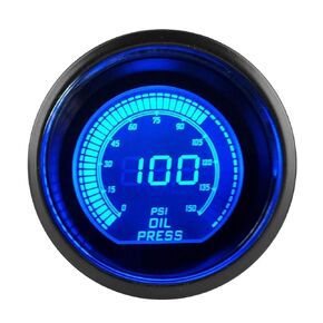 Oil Pressure Gauge Oil Pressure Gauge Fuel Gauge Universal Oil Pressure Gauge for EVO Series 12V 52mm 0‑150psi Dual Color Auto Instrument WSensor