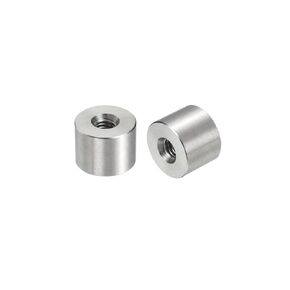 uxcell 4Pcs M10 Round Connector Nuts, 304 Stainless Steel Coupling Nut 30mm/1.18" Length Sleeve Rod Bar Stud Nut for Bracket, M10x30x16mm
