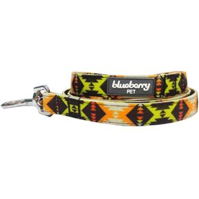 Blueberry Pet 2 Colors Southwestern Vintage Tribal Print Dog Leash with Soft & Comfortable Handle, 5 ft x 5/8", Extravagant Green, Small, Leashes for Dogs