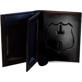 Houston Police Hidden Badge Wallet (Cutout DK847, 2.73 inches tall)