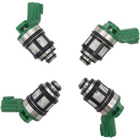 FJ397 4Pcs Set Fuel Injectors Nozzle 1 Hole Replacement for Nissan Frontier KA24DE 2.4L 1998-2004 Xterra 2.4L 2000-2004 Pickup 2.4L 1996-1997 Altima 2000-2001 16600-1S700 JS4D-5