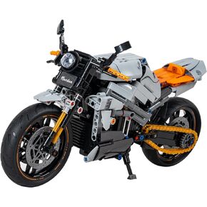 V4CR Technic Motorcycle Building Block Set,1:8 Collectible Motorcycle Display Model,1:8 Scale Model Gift for Adults,Model Motorcycle Kits to Build for Boy 8-12(642Pcs)