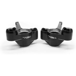 TREAL Aluminum 7075 Front Steering Blocks Knuckles for Arrma 1:8 KRATON 6S Extreme BASH (EXB) (Black)