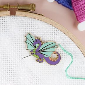 Dragon Magnetic Needle Minder from Caterpillar Cross Stitch - for Cross Stitch, Sewing, Embroidery and Needlework Accessories, Enamel