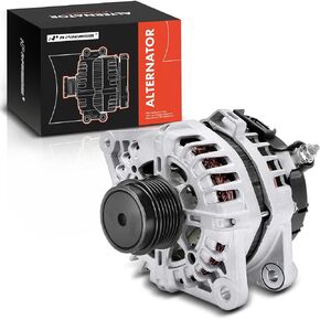 A-Premium Alternator Compatible with Hyundai 2015-2019, Elantra 2017-2020, Elantra GT, Tucson, Veloster, Kona & Kia Optima 2016-2020, Soul, Forte, 1.6L Turbo, 12V 130A CW 6-Groove Decoupler Pulley
