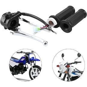 Throttle Housing Left Right Clutch Brake Lever Hand Grips Assembly Replacement for Yamaha PW50 Y-Zinger 1981-2009 2012 2013 2014