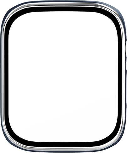 [2 Pack] Hard PC Case with Tempered Glass Screen Protector Compatible with Apple Watch Series 6 SE Series 5 Series 4 40mm, Black in Saudi Arabia
