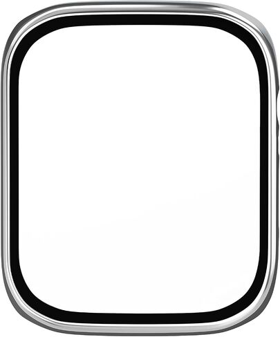 [2 Pack] Hard PC Case with Tempered Glass Screen Protector Compatible with Apple Watch Series 6 SE Series 5 Series 4 40mm, Black in Saudi Arabia