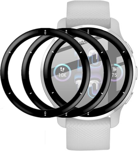 [3 Pack] Flexible Screen Protector for Garmin Venu 2 Plus, [HD Clear] 3D Curved Soft Smart Watch Protective Film (Not Glass) [Ultra Shatterproof] in Saudi Arabia