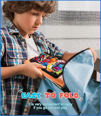 Oqplog Switch Stand for Nintendo Switch/OLED Cute Holder for Boys Kids Girls Teens Cartoon Kawaii Anime Design Portable Foldable Compact Angle Adjustable Gaming PlayStand Accessories,Black in Saudi Arabia