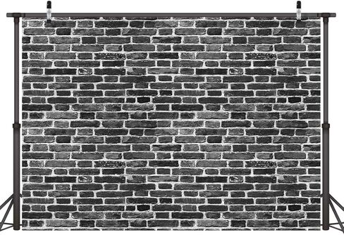 lyrygs 7x5ft خلفية الطوب أسود رمادي جدار الطوب خلفية الكبار الطفل صورة التصوير الفوتوغرافي خلفية الاستوديو الديكور فيديو عيد ميلاد حزب ديكور المنزل راية cp-491 in Kuwait