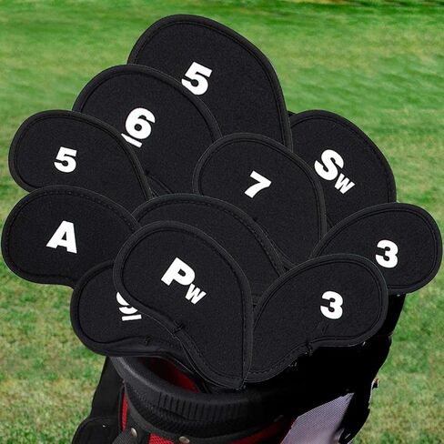 AUEAR, Golf Head Covers Neoprene Iron Putter Headcovers Set Fit All Brands in Saudi Arabia