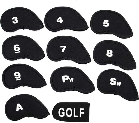 AUEAR, Golf Head Covers Neoprene Iron Putter Headcovers Set Fit All Brands in Saudi Arabia