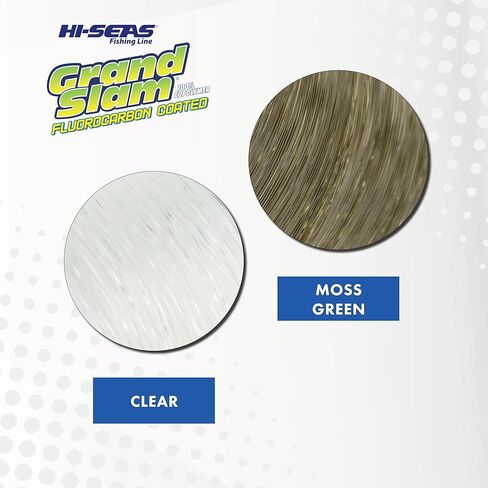 خط صيد السمك المطلي بالفلوروكربون من HI-SEAS - 100% بوليمر مشترك، قوي للغاية، شفاف وطحلب أخضر، اختبار 4 رطل - 20 رطل، سهل الصب، قوة عقدة عالية، خط قائد الفلوروكربون المقاوم للتآكل in Kuwait