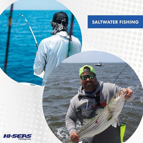 خط صيد السمك المطلي بالفلوروكربون من HI-SEAS - 100% بوليمر مشترك، قوي للغاية، شفاف وطحلب أخضر، اختبار 4 رطل - 20 رطل، سهل الصب، قوة عقدة عالية، خط قائد الفلوروكربون المقاوم للتآكل in Kuwait