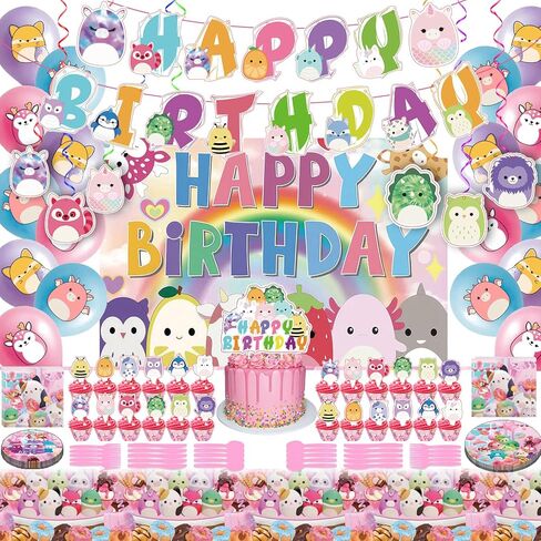 Birthday Party Supplies, Party Decorations Include Happy Birthday Banner, Backdrop, Tablecloth, Cake Toppers, Cupcake Toppers, Latex Balloons, Hanging Swirls, Knives, Spoons, Napkins ,Plates, Balloons in Saudi Arabia